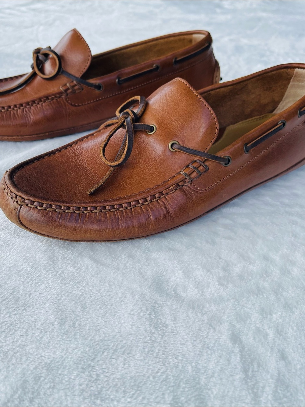 Cole Haan Grant Canoe Camp Moc Driver loafers 11W  brown/papaya leather finish